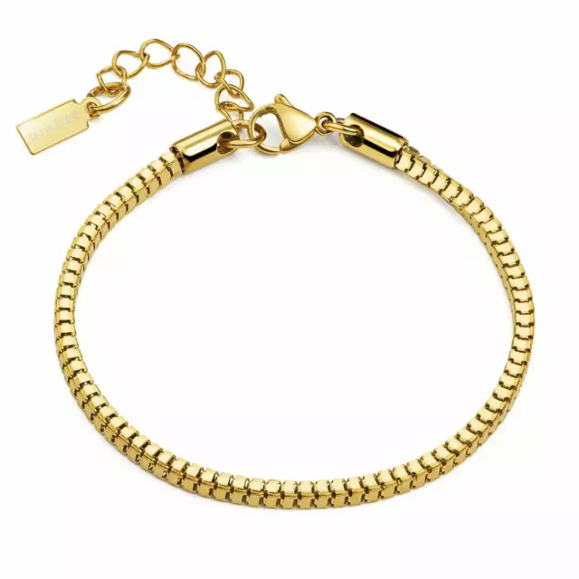 Armband Gold 750 18 Karat vergoldet Damen Herren Venezianer WASSERFEST B3403DS