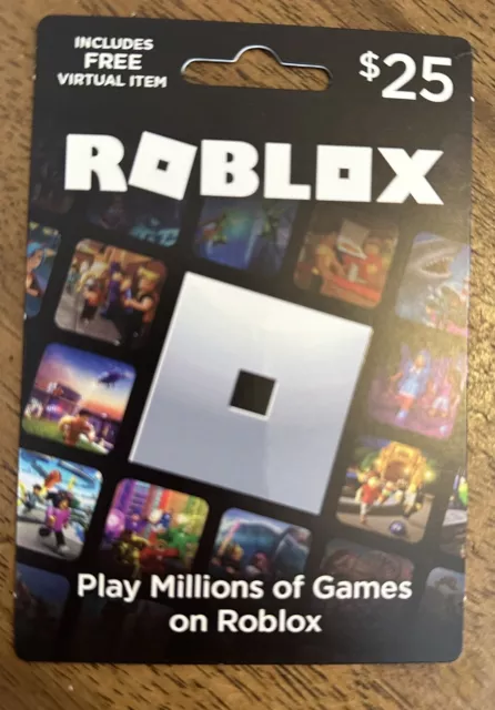 $25 ROBLOX PHYSICAL Gift card (free roblox virtual item) USPS SHIPPING  $40.00 - PicClick