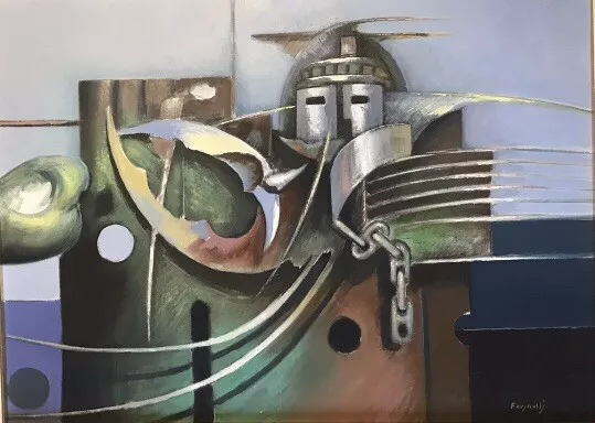 quadro olio su tela firmato Ezio Farinelli , 60x80 Cm