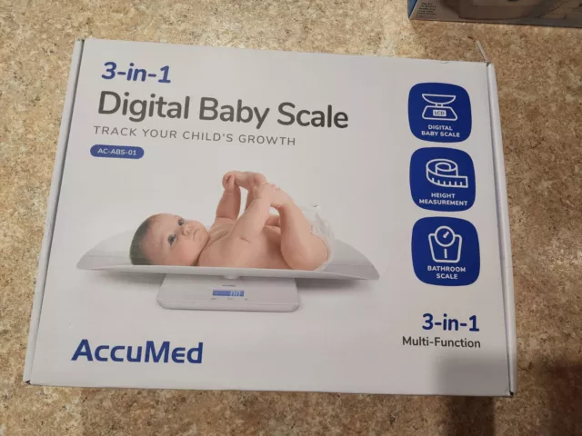 AccuMed 3-in-1 Digital Baby Scale, Bathroom Scale, Height Measurement