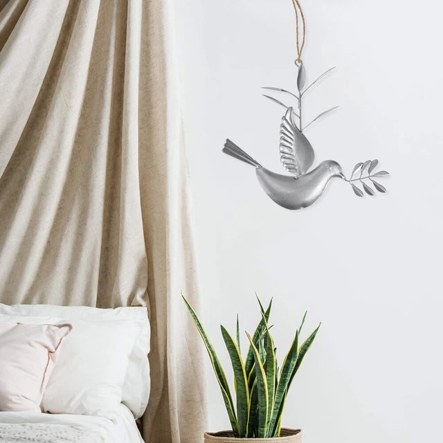 Dekorative Gefälschte Tauben Pigeon Figuren Metall Vogel Wand Kunst 2