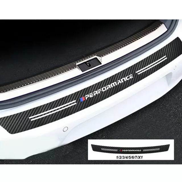 Carbon Fiber Rear Trunk Bumper Guard Accessories Sticker Trim For BMW X Series 2