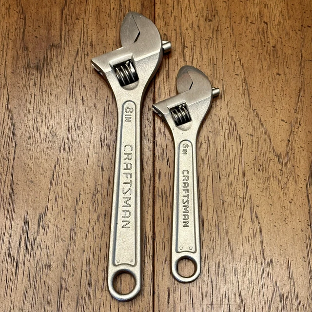 CRAFTSMAN USA MADE Crescent/Adjustable Wrench Set 6” & 8” Set With