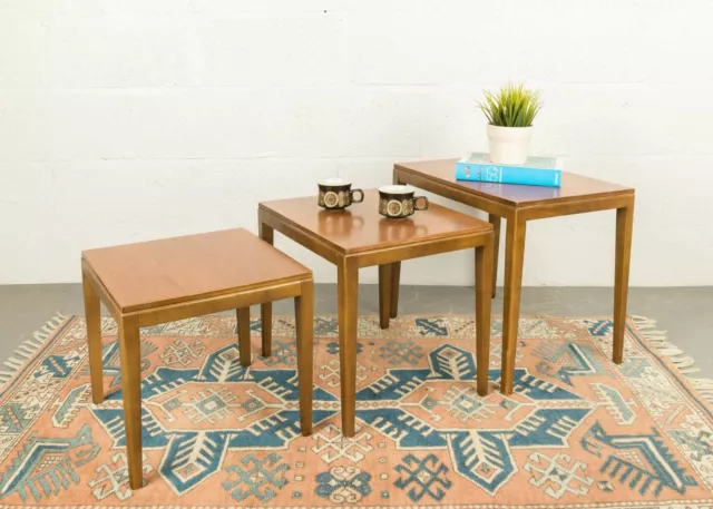 Remploy Teak Mid Century Nest of Tables 1960s Vintage Retro Furniture