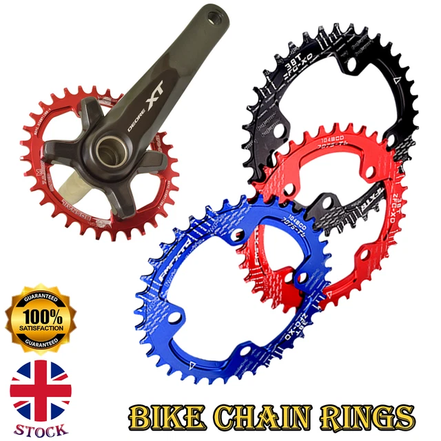 Corona Per Mountain Bike 36T - 96 BCD, Denti Stretti/larghi, Resistente All'usura