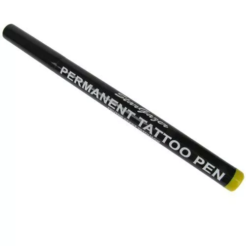 Stargazer penna tatuaggio semipermanente trucco body art lavaggio colore giallo 03