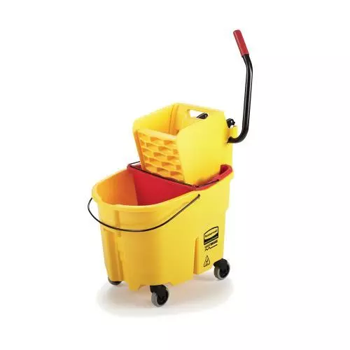 Rubbermaid - FG758088YEL - 35 qt Yellow WaveBrake® Mop Bucket and Wringer Combo