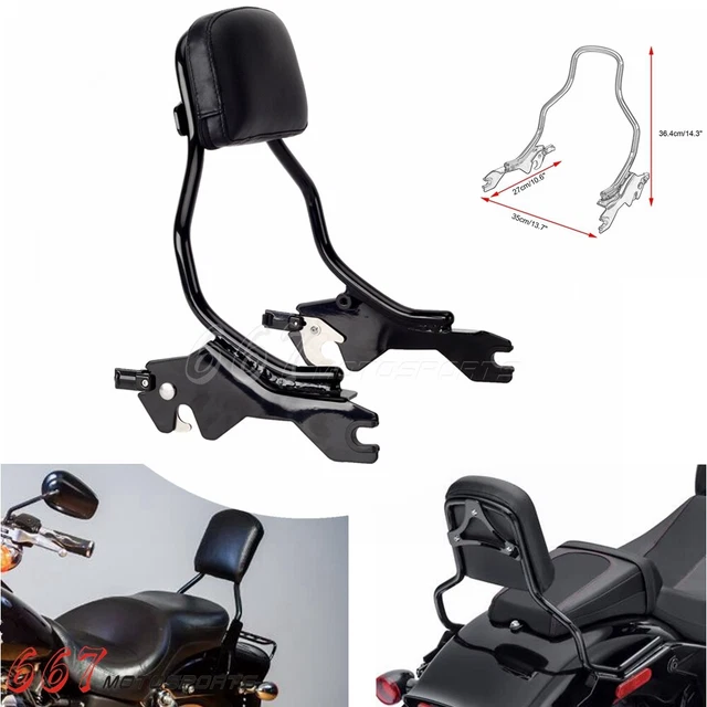 HCmotorku Sissy Bar Dossier Passager Amovible Harley Sportster XL 883 1200 - Chromé 33cm