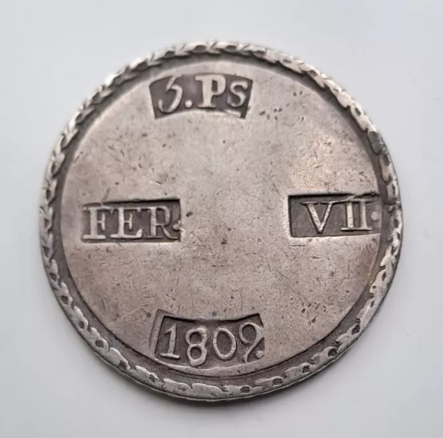 FERNANDO VII 5 Pesetas 1809 Tarragona