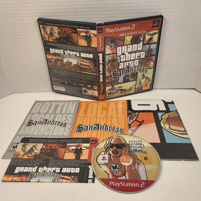 GRAND THEFT AUTO: San Andreas (Sony PlayStation 2, 2004) PS2 CIB w Map ...