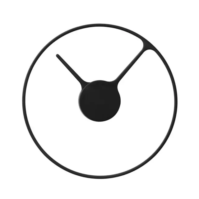 Stelton Time Uhr Designer Uhr Wanduhr aus Aluminium Ø30cm mattschwarz