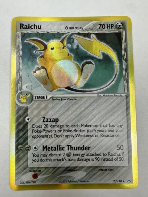 Raichu Delta Species 15/110 EX Holon Phantoms -Holo Pokemon Card