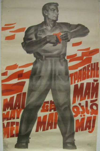 Affiche Soviétique Vintage, 1970 très rare, 100% originale