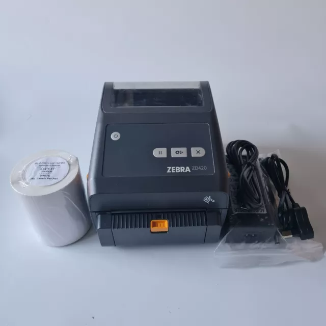 Zebra ZD420 Thermal Label Printer with Dispenser Peeler 203dpi PSU Labels 714