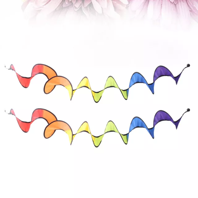 Rainbow Curlie Hanging Decoration - 2PCS, 110 x 22 cm