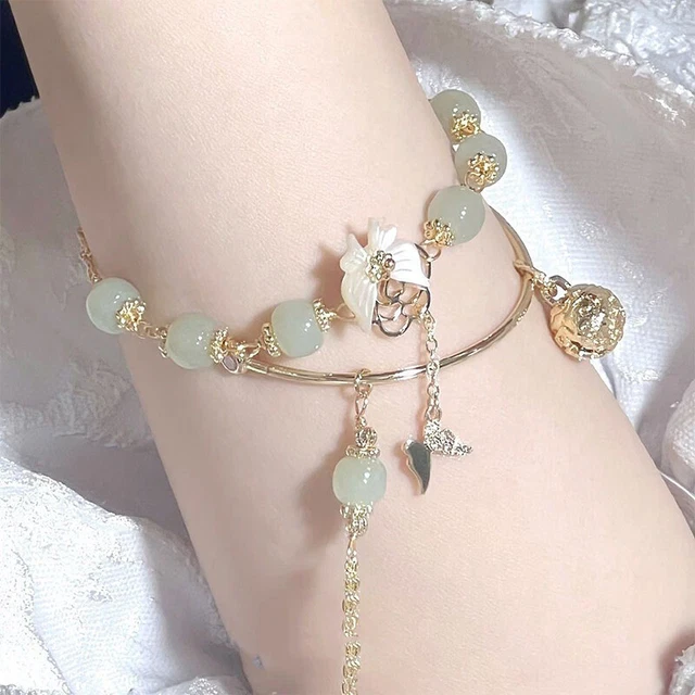 FASHION BEADS BRACELET Bangle Fashion Jewelry Women Butterfly Pendant Bracelet EUR 1 65 PicClick FR