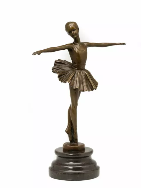 Escultura de bronce según Degas réplica copia bailarina estilo antiguo (g)