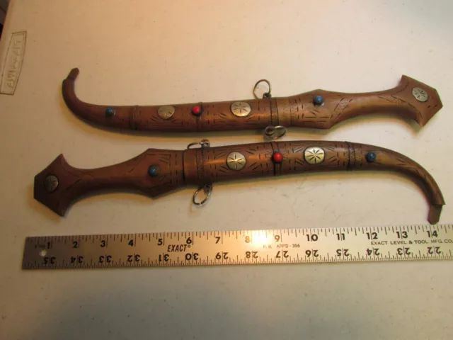 Beautiful Jeweled Unique Ancient Roman Wonderful Bronze pair of Knifes.