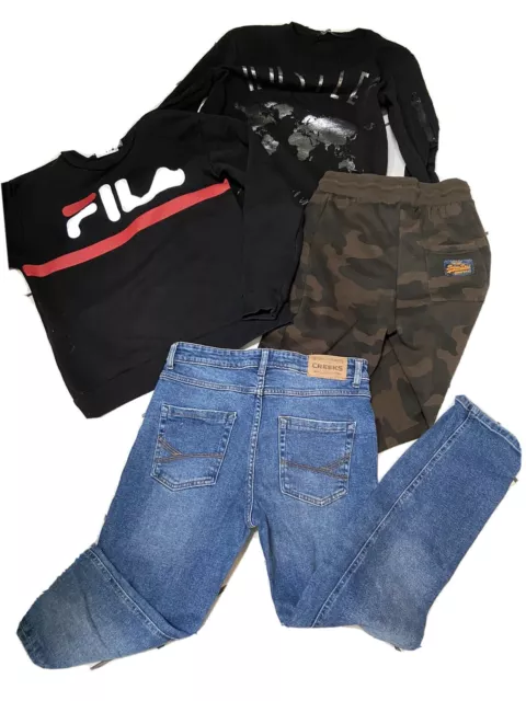 Lot Garcon Taille 14 Ans Jean Creeks Bas Jogging Superdry Sweats Fila Uniplay