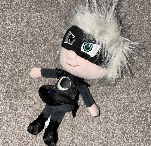 PJ MASKS LUNA Girl Moon Black 9” 23cm Plush Soft Toy Tinsel Hair Disney
