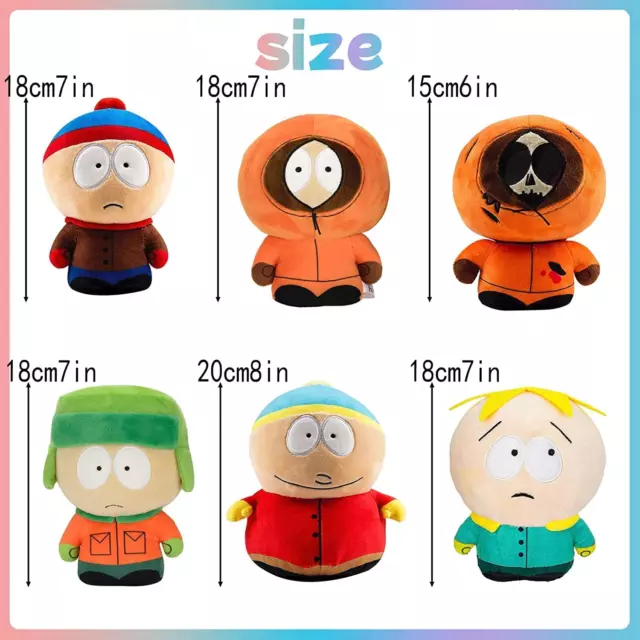 South North Park Plush Toys, 8'' Kyle Cartman Kenny Butter Plush Stuffed  (6PCS)