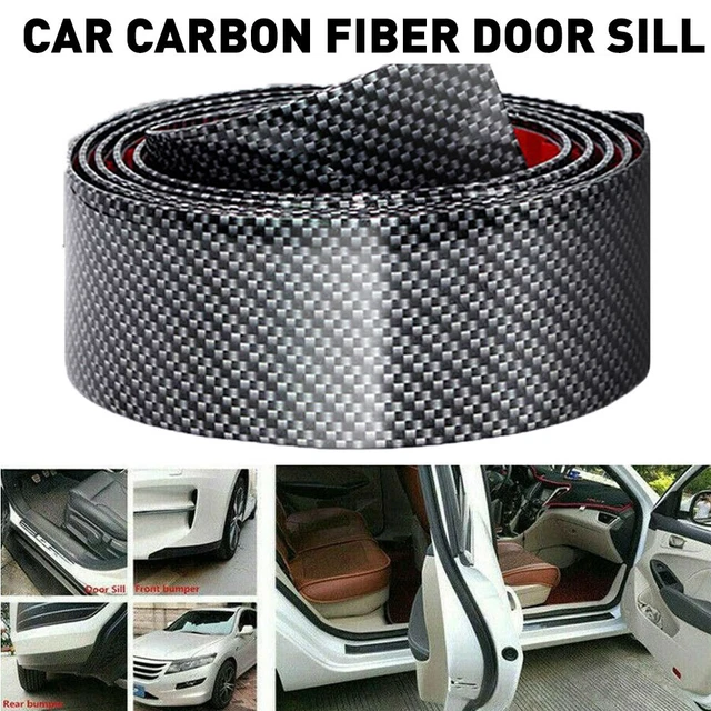 Carbon Fiber Car Stickers Door Sill Scuff Anti Scratch Tape Protection 3CMX2M UK Carbon Fiber Car Stickers Door Sill Scuff Anti Scratch Tape Protection 3CMX2M UK
