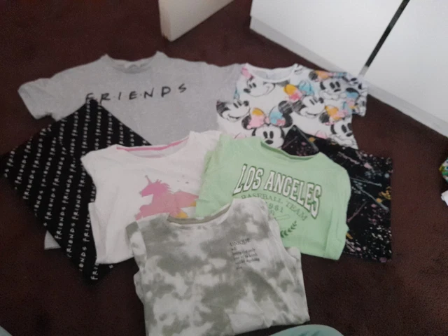 Girls Age 9-10 Shorts And T Shirt Bundle Set Outfits Excellent Condition