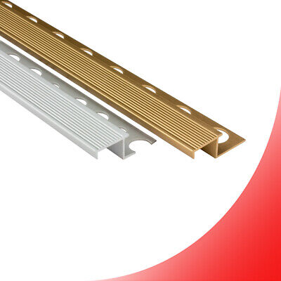 Perfil escalonado de aluminio carril de baldosas perfil escalera carril plata oro L270 cm H10 mm