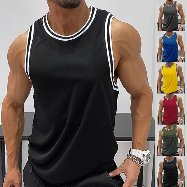 Herren Sport Gym Muskelshirt Tank Top Trägershirt Bodybuilding Unterhemd T-Shirt