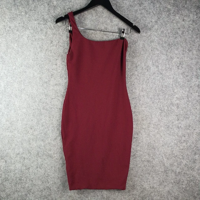 KOOKAI DRESS WOMENS 2 Red Maroon One Shoulder Bodycon Party 9324 $18.36 -  PicClick AU