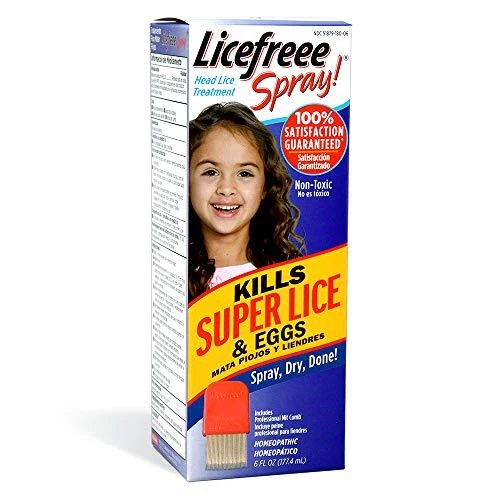 Licefreee Spray! Tec Labs Head Lice Spray - Includes Professional Metal Nit
