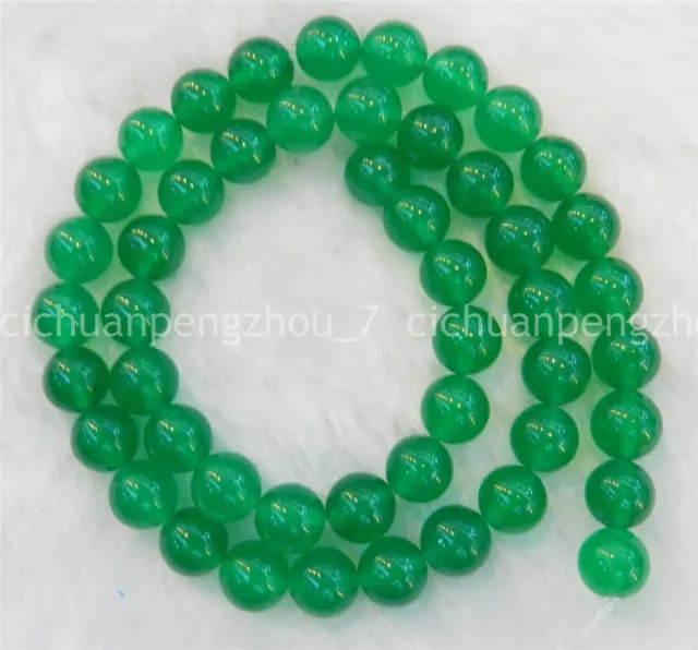 Genuine 4mm Natural Green Jade Round Gemstone Loose Beads 15'' Strand AAA 2