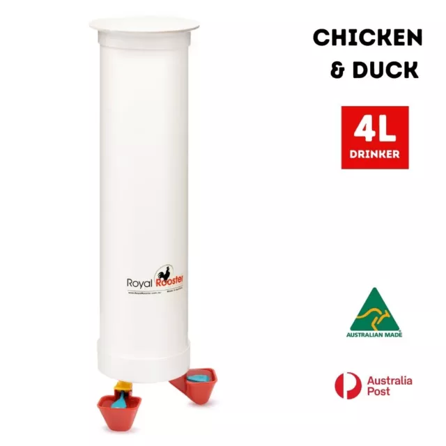 ROYAL ROOSTER Chicken / Poultry Coop - Single Waterer / Drinker with twin cups