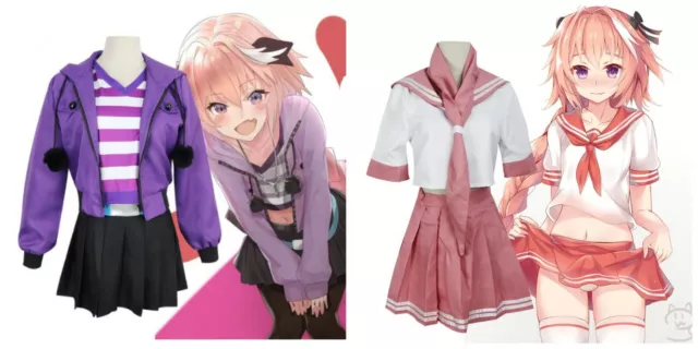 Fate/Grand Order Apocrypha FA Rider Astolfo Cosplay Costume Dress Suit Uniform