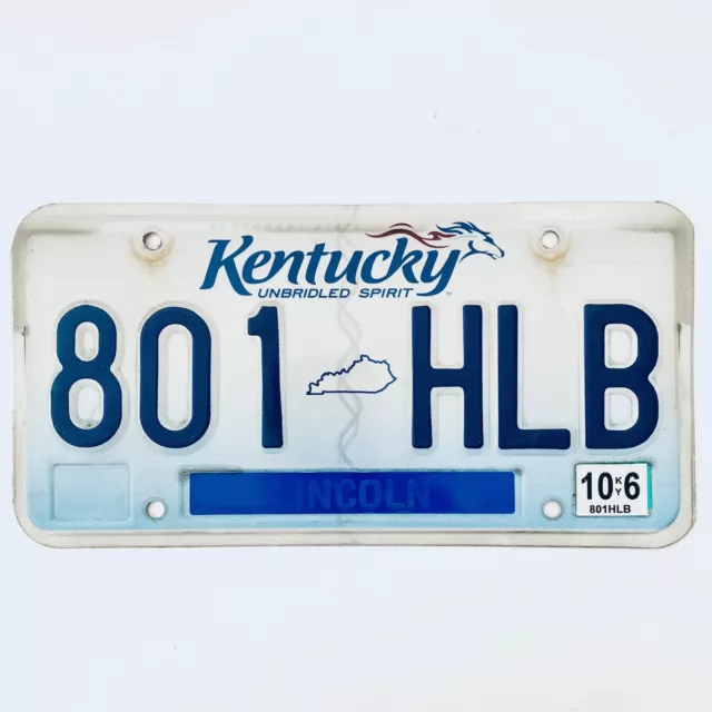 2006 United States Kentucky Lincoln County Passenger License Plate 801 HLB