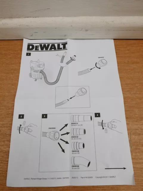 Dewalt Dwv9220 Air Lock Woodworking Dust Extraction Adaptor Kit 2