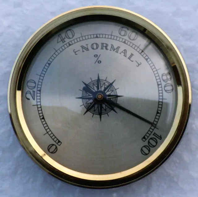 Hygrometer 45mm diameter available with spun brass dial.