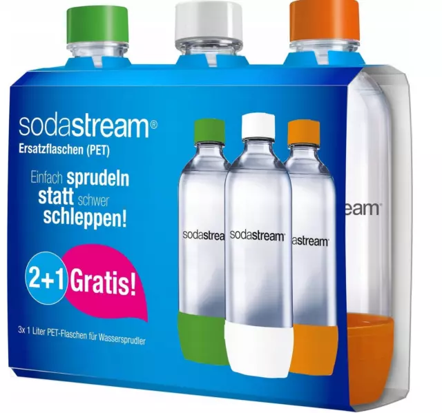 Set of 3 x 1L bottle for sodastream saturator