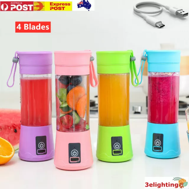 Rechargeable PORTABLE USB ELECTRIC FRUIT JUICER SMOOTHIE BLENDER TRAVEL BOTTLE