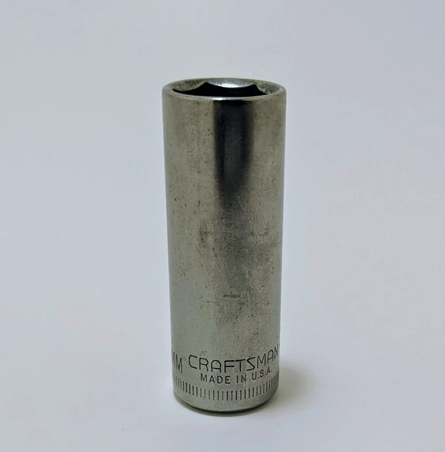 Clean Vintage Craftsman G Series 44411 13MM Metric 6 Pt 1/4” Dr Deep Socket USA