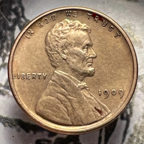 1909-Vdb Lincoln Wheat Cent 1C Us Penny