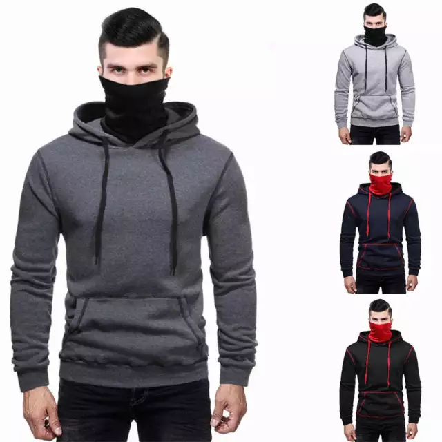 Masked turtleneck hoodie