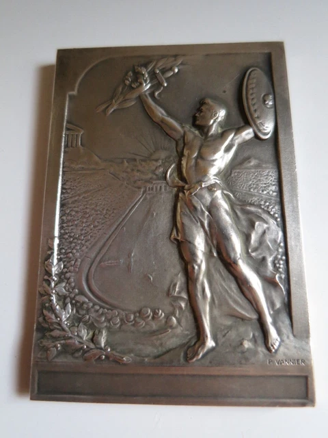 Médaille En Argent "Compagnie Maritime Cité Sur Le Rhône" Signée Duroux - Dans Sa Boîte D'origine
