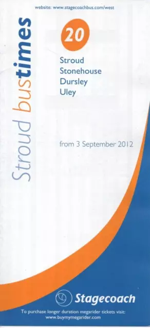 Stagecoach Bus Timetable - 20 - Stroud-Uley - September 2012