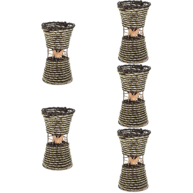 5x premium portable seau de fleurs en métal pour décor à la maison