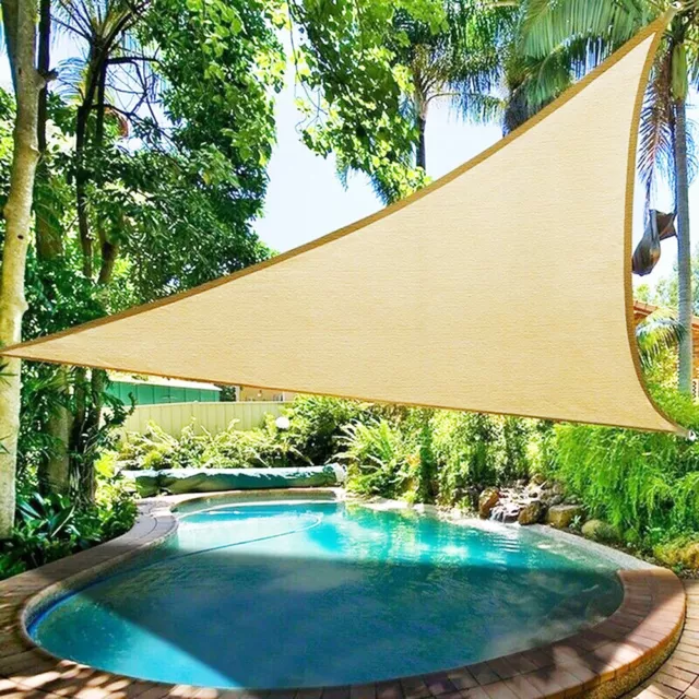 3x3x3m Triangle Patio Sun Shade Sail Awning Garden Canopy Outdoor Sunscreen Home