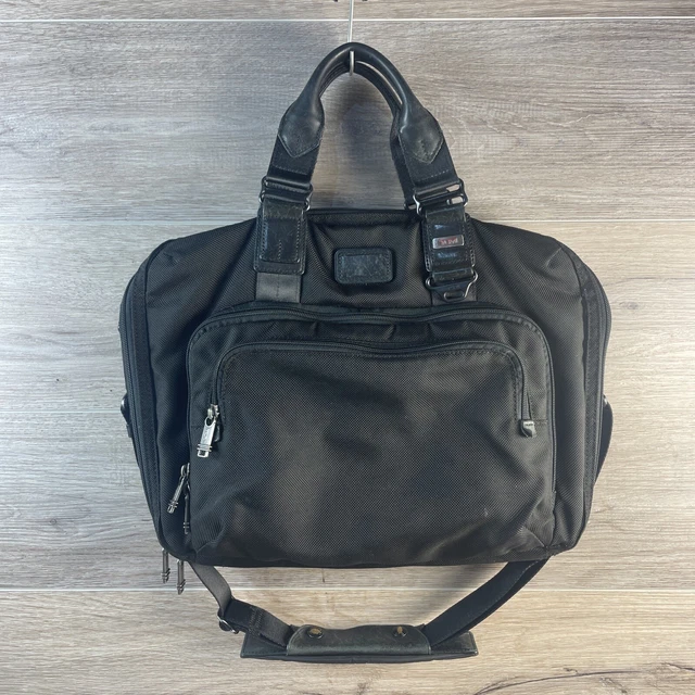 Tumi Alpha Bravo Yuma Slim Messenger Shoulder Bag Nylon Black 22631 HKH VGUC!