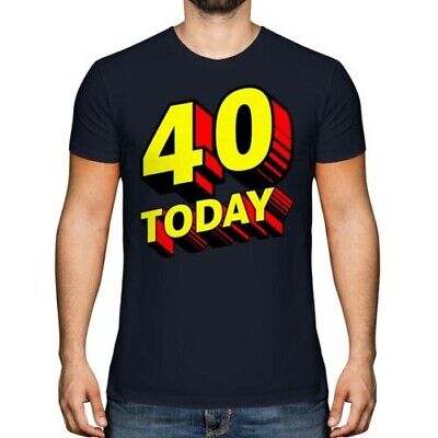 Today 40 Today Bd Superhéros Modèle Hommes T-Shirt Cadeau 40TH Anniversaire Fête Âge 