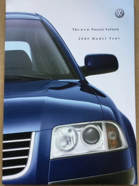 Volkswagen Passat Saloon UK Market Car Sales Brochure - 2002