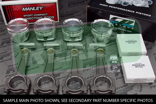 CP Pistons Manley Turbo Tuff 625 156mm Rods 4G63T 7-Bolt 85mm DSM 8.5:1 EVO 9.0